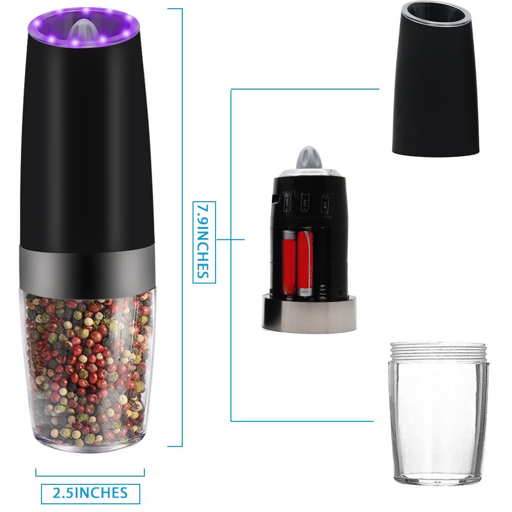 GraviSpice Electric Pepper & Salt Grinder